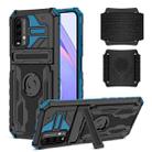 For Xiaomi Poco M3 / Redmi Note 9 4G Armor Wristband Phone Case(Blue) - 1