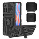 For Xiaomi Redmi Note 11 5G / Poco M4 Pro 5G Armor Wristband Phone Case(Black) - 1