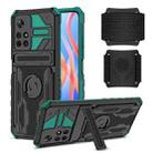 For Xiaomi Redmi Note 11 5G / Poco M4 Pro 5G Armor Wristband Phone Case(Dark Green) - 1