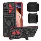 For Xiaomi Redmi Note 11 Pro Armor Wristband Phone Case(Red) - 1