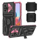 For Xiaomi Redmi Note 10 Pro Armor Wristband Phone Case(Pink) - 1