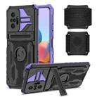 For Xiaomi Redmi Note 10 Pro Armor Wristband Phone Case(Purple) - 1