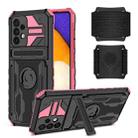 For Samsung Galaxy A52 5G Armor Wristband Phone Case(Pink) - 1