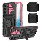 For Samsung Galaxy S22 5G Armor Wristband Phone Case(Pink) - 1