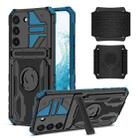 For Samsung Galaxy S22 5G Armor Wristband Phone Case(Blue) - 1