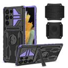 For Samsung Galaxy S22 Ultra 5G Armor Wristband Phone Case(Purple) - 1