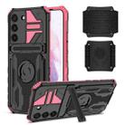 For Samsung Galaxy S22+ 5G Armor Wristband Phone Case(Pink) - 1