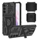 For Samsung Galaxy S22+ 5G Armor Wristband Phone Case(Black) - 1