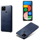 For Google Pixel 4a 5G Calf Texture PC + PU Phone Case(Blue) - 1