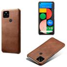 For Google Pixel 4a 5G Calf Texture PC + PU Phone Case(Brown) - 1