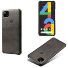 For Google Pixel 4a Calf Texture PC + PU Phone Case(Black) - 1