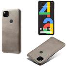 For Google Pixel 4a Calf Texture PC + PU Phone Case(Grey) - 1