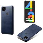 For Google Pixel 4a Calf Texture PC + PU Phone Case(Blue) - 1