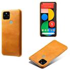 For Google Pixel 5 Calf Texture PC + PU Phone Case(Orange) - 1