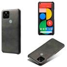 For Google Pixel 5 Calf Texture PC + PU Phone Case(Black) - 1