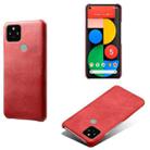 For Google Pixel 5 Calf Texture PC + PU Phone Case(Red) - 1