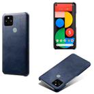 For Google Pixel 5 Calf Texture PC + PU Phone Case(Blue) - 1