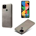 For Google Pixel 5a 5G Calf Texture PC + PU Phone Case(Grey) - 1