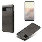 For Google Pixel 6 Calf Texture PC + PU Phone Case(Black) - 1