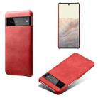 For Google Pixel 6 Calf Texture PC + PU Phone Case(Red) - 1