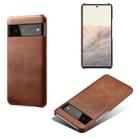 For Google Pixel 6 Calf Texture PC + PU Phone Case(Brown) - 1