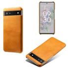 For Google Pixel 6a Calf Texture PC + PU Phone Case(Orange) - 1