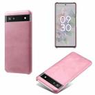 For Google Pixel 6a Calf Texture PC + PU Phone Case(Pink) - 1