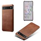 For Google Pixel 6a Calf Texture PC + PU Phone Case(Brown) - 1