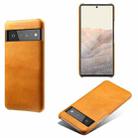 For Google Pixel 6 Pro Calf Texture PC + PU Phone Case(Orange) - 1