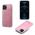 For iPhone 13 Pro Max Calf Texture PC + PU Phone Case (Pink) - 1
