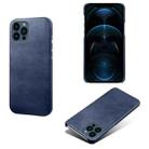 For iPhone 13 Pro Max Calf Texture PC + PU Phone Case (Blue) - 1