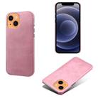 For iPhone 13 mini Calf Texture PC + PU Phone Case (Pink) - 1