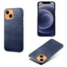 For iPhone 13 mini Calf Texture PC + PU Phone Case (Blue) - 1