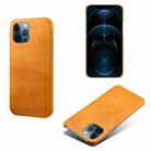 For iPhone 12 Pro Max Calf Texture PC + PU Phone Case(Orange) - 1