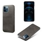 For iPhone 12 Pro Max Calf Texture PC + PU Phone Case(Black) - 1