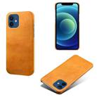For iPhone 12 / 12 Pro Calf Texture PC + PU Phone Case(Orange) - 1