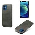 For iPhone 12 / 12 Pro Calf Texture PC + PU Phone Case(Black) - 1