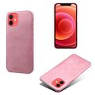 For iPhone 12 mini Calf Texture PC + PU Phone Case (Pink) - 1