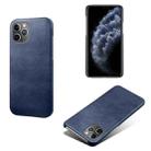 Calf Texture PC + PU Phone Case For iPhone 11 Pro Max(Blue) - 1