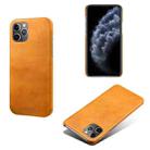 Calf Texture PC + PU Phone Case For iPhone 11 Pro(Orange) - 1