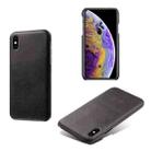 For iPhone XS Max Calf Texture PC + PU Phone Case(Black) - 1