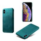 For iPhone XS Max Calf Texture PC + PU Phone Case(Green) - 1