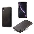 For iPhone XR Calf Texture PC + PU Phone Case(Black) - 1