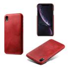 For iPhone XR Calf Texture PC + PU Phone Case(Red) - 1