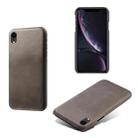 For iPhone XR Calf Texture PC + PU Phone Case(Grey) - 1