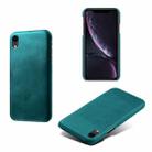 For iPhone XR Calf Texture PC + PU Phone Case(Green) - 1