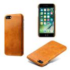 For iPhone SE 2022 / SE 2020 / 8 / 7 Calf Texture PC + PU Phone Case(Orange) - 1