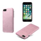 For iPhone SE 2022 / SE 2020 / 8 / 7 Calf Texture PC + PU Phone Case(Pink) - 1