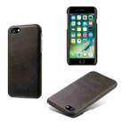 For iPhone SE 2022 / SE 2020 / 8 / 7 Calf Texture PC + PU Phone Case(Black) - 1
