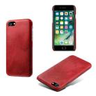 For iPhone SE 2022 / SE 2020 / 8 / 7 Calf Texture PC + PU Phone Case(Red) - 1